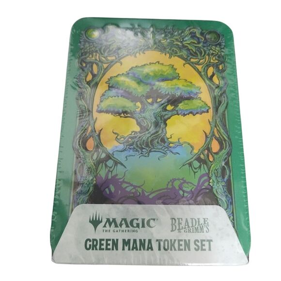 WIZARDS OF THE COAST Magic the Gathering: Beadle & Grimm's Green Mana Token Set - Picture 1 of 4